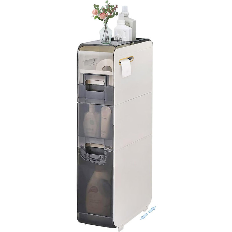 Rebrilliant Nayaab Plastic / Acrylic Freestanding Bathroom Cabinet | Wayfair